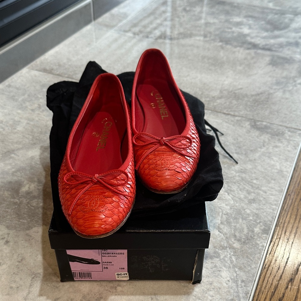 CHANEL BALLERINAS - ROUGE CLAIR - Picture 9 of 9